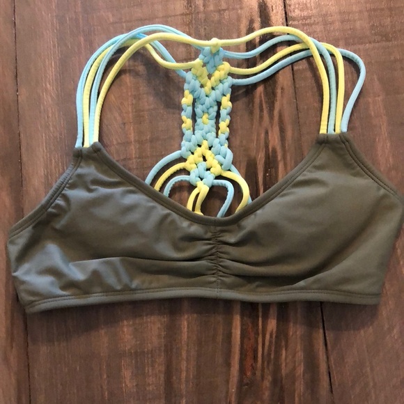 🌼Xhilaration Army green/neon Swimsuit!🌼 - Picture 2 of 4
